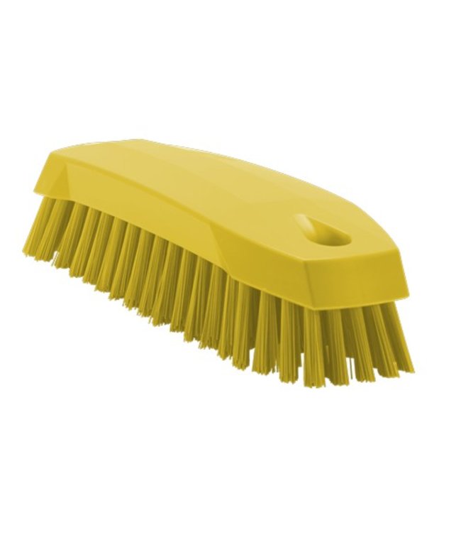 Vikan Kleine werkborstel polyester vezels, medium 165x50x45mm geel