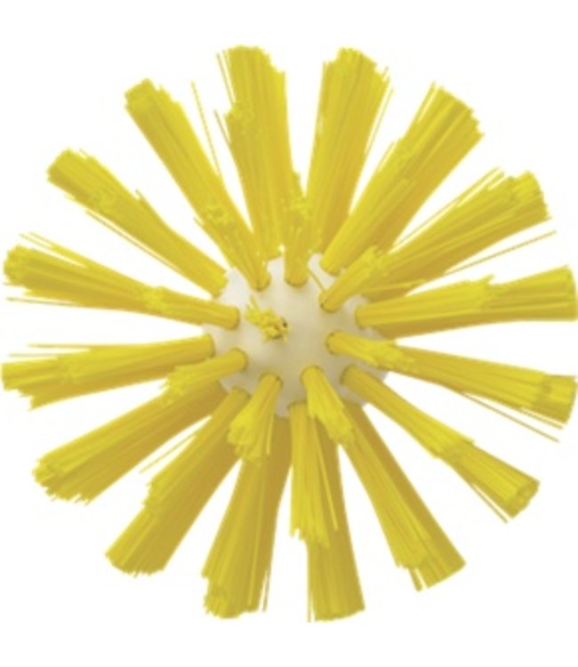 Vikan Pijpborstel, steelmodel, ø103 mm, medium, geel