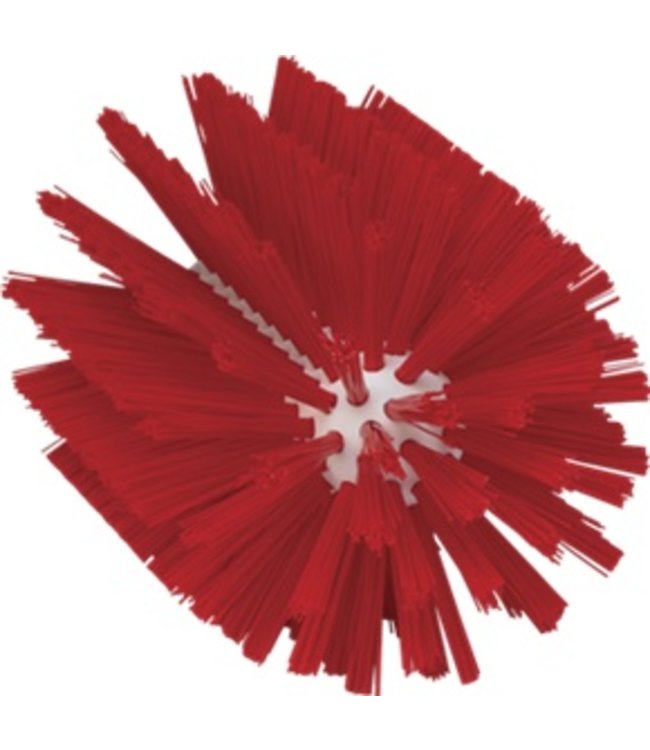 Vikan Pijpborstel, steelmodel, ø103 mm, medium, rood
