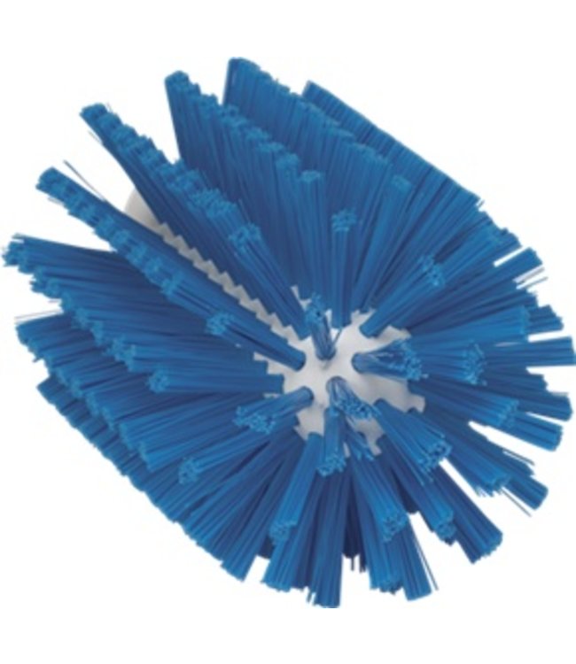 Vikan Pijpborstel, steelmodel, ø90 mm, medium, blauw