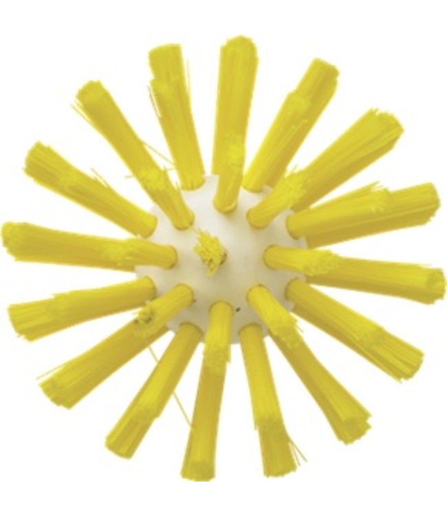 Vikan Pijpborstel, steelmodel, ø77 mm, medium, geel