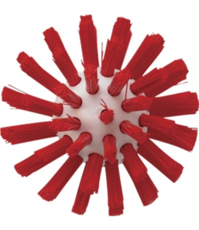 Vikan Pijpborstel, steelmodel, ø63 mm, hard, rood