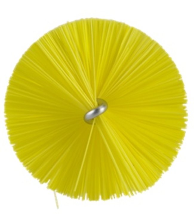Vikan Pijpenborstel met handvat, 40 mm, medium, geel