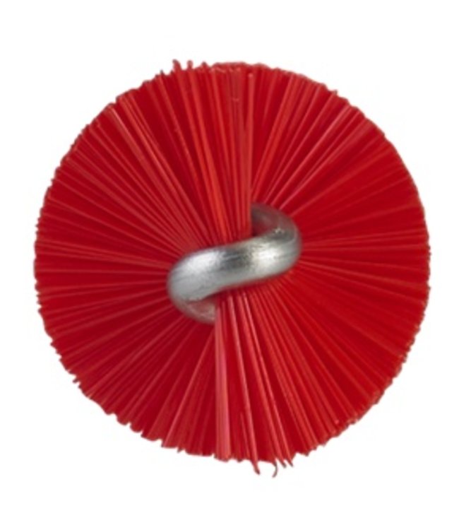 Vikan Pijpenborstel met handvat, 20 mm, medium, rood