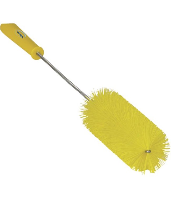 Vikan Pijpenborstel met handvat, 60 mm, medium, geel