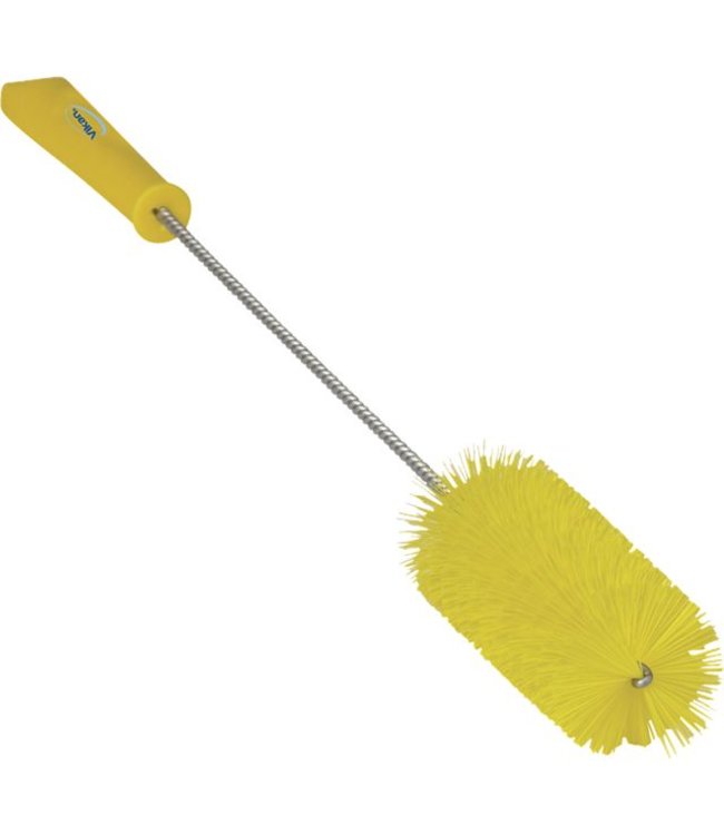 Vikan Pijpenborstel met handvat, 40 mm, medium, geel