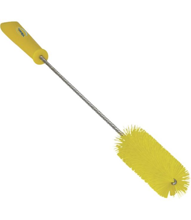 Vikan Pijpenborstel met handvat, 40 mm, hard, geel