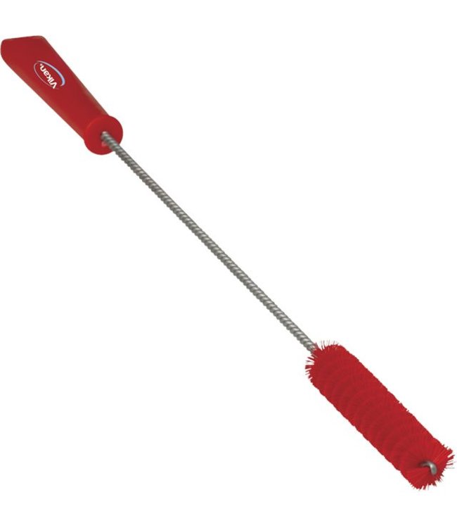 Vikan Pijpenborstel met handvat, 20 mm, medium, rood
