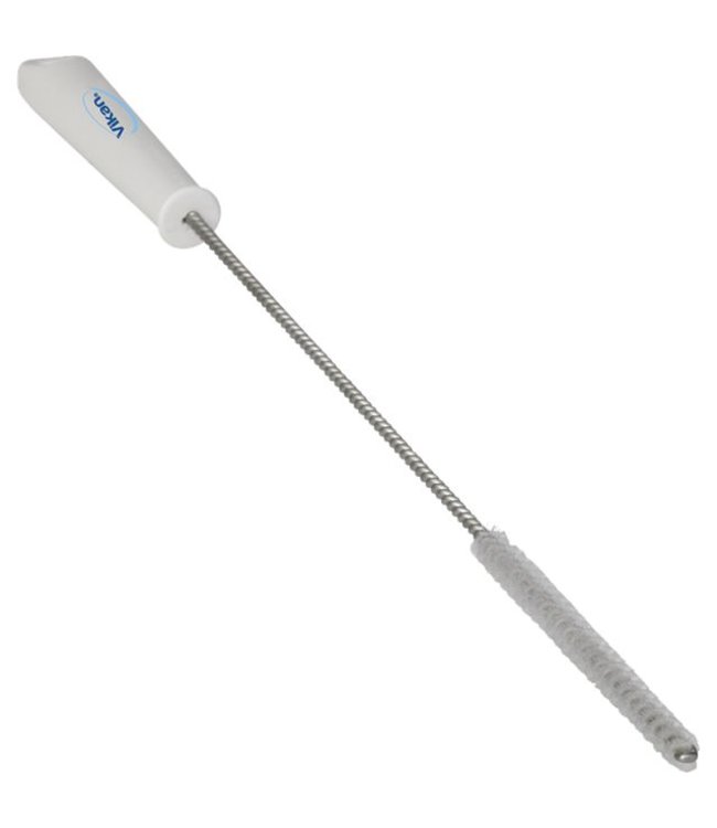 Vikan Pijpenborstel met handvat, 10 mm, hard, wit