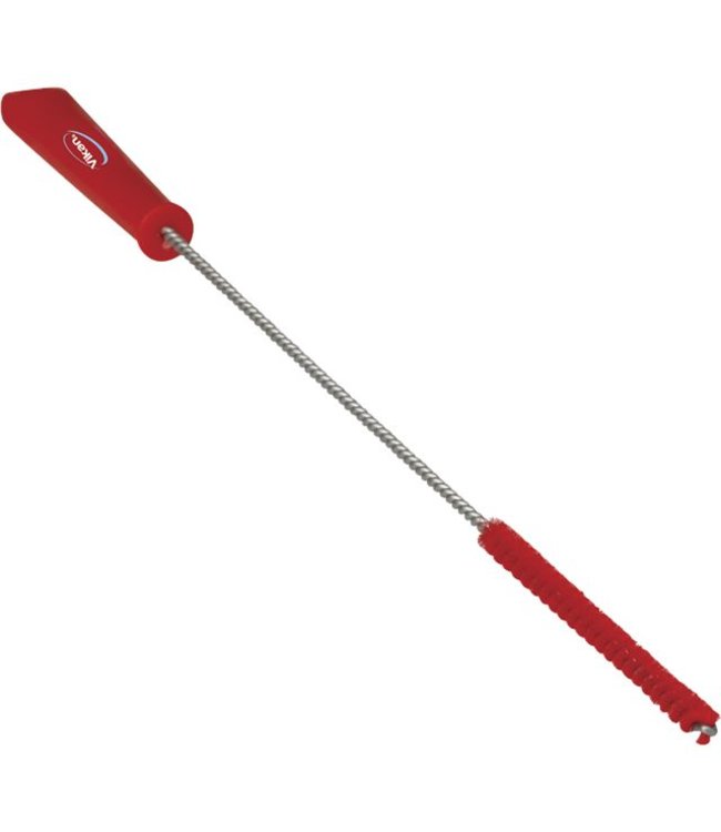Vikan Pijpenborstel met handvat, 10 mm, hard, rood
