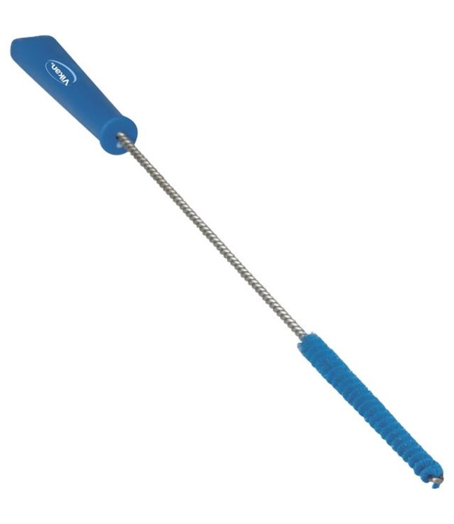 Vikan Pijpenborstel met handvat, 10 mm, hard, blauw