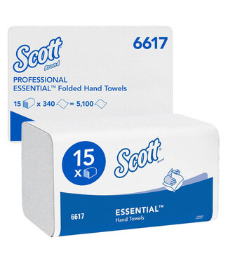 Scott Essential Scott® ESSENTIAL™ Handdoeken - Intergevouwen / Wit /Klein