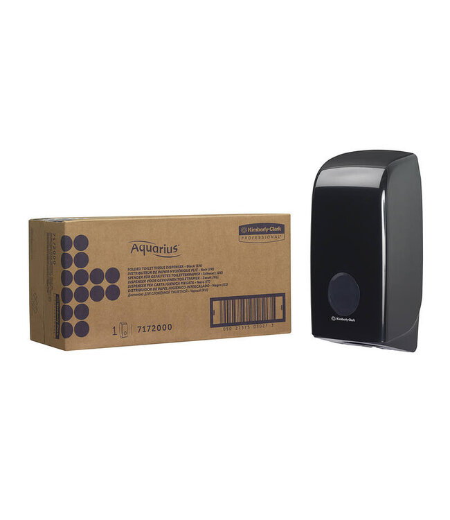Aquarius® toiletpapier dispenser, zwart, 338x169x120mm