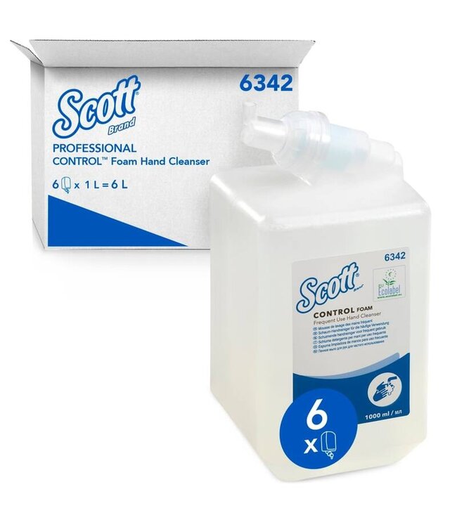 Kleenex® handreiniger voor veelvuldig gebruik, luxe foam, transparant, 1ltr/flacon, 6st/doos