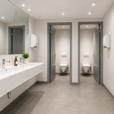 Sanitair en toiletruimte in kantoorpanden