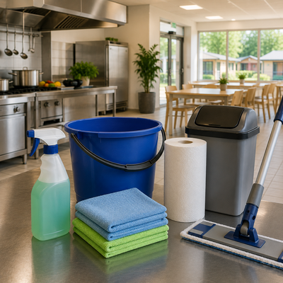 Keuken en kantine bij een recreatiepark