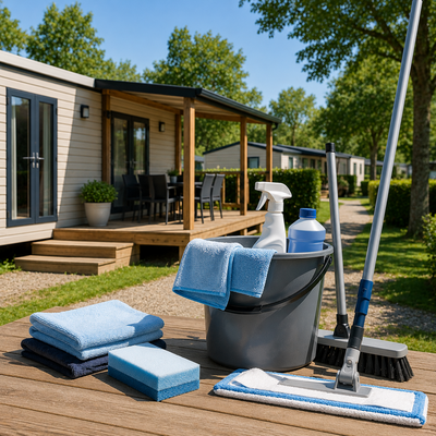 Staanplaatsen en chalets bij een recreatiepark