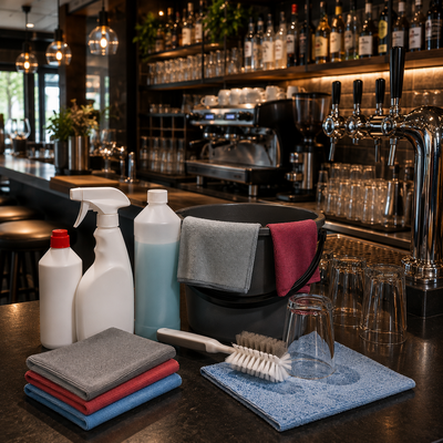 Bar en drankenafdeling in de horeca