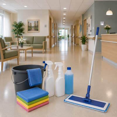 Gangen en gemeenschappelijke ruimten in de zorg