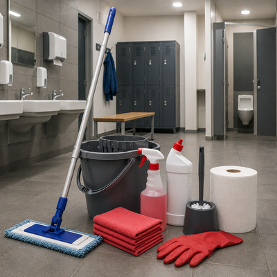 Sanitair en kleedruimte in de industrie