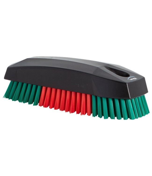 Vikan Nagelborstel harde polyester vezels rood-groen