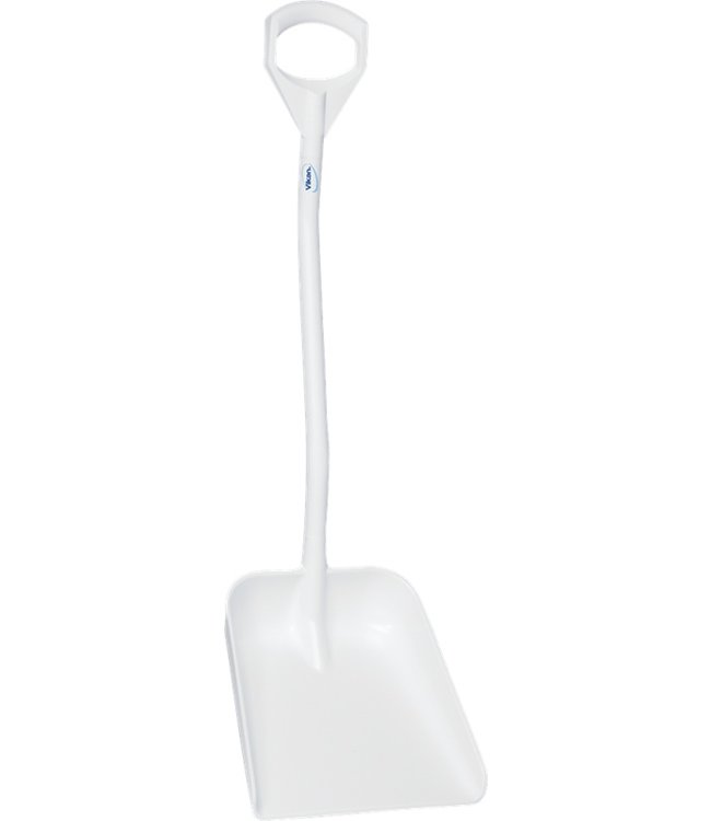 Vikan, Ergonomische schop, groot blad, 1310mm lang, wit