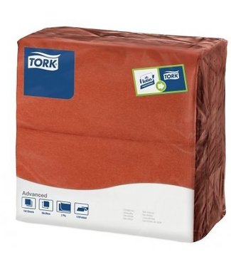 Tork Tork tissue servet 39x39cm 2-laags 1/8-vouw terracotta 12x150