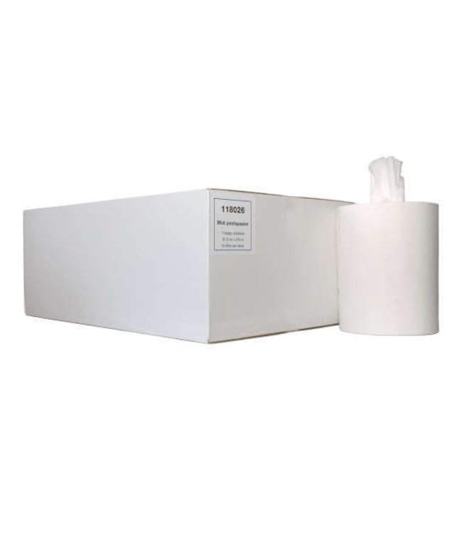 Euro Products 1-laags Midi poetspapier Cellulose kokerloos