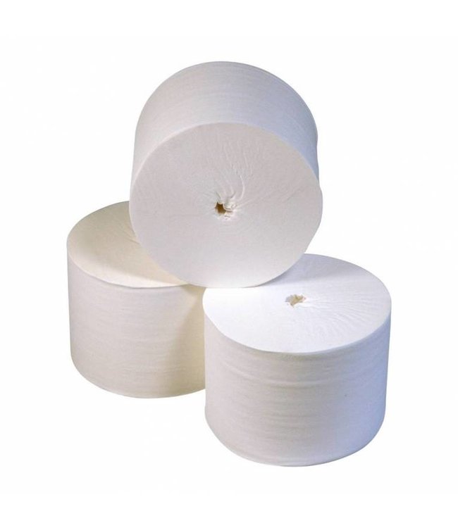Toiletpapier Kokerloos, 2-laags, cellulose wit, 900 vel, 36 rollen