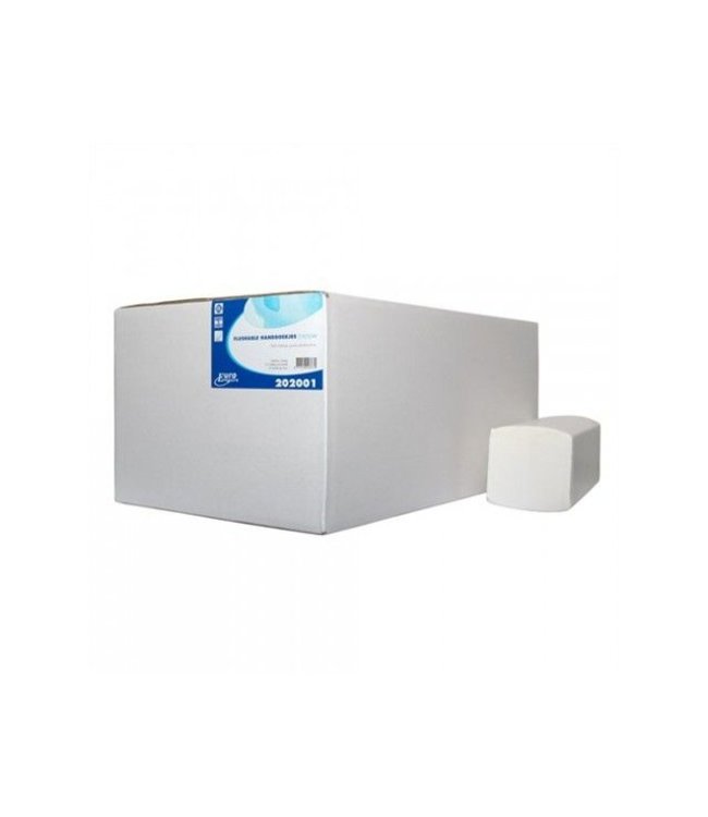 Euro Products Z-vouw, 2 laags Vouwhanddoekjes Euro cellulose