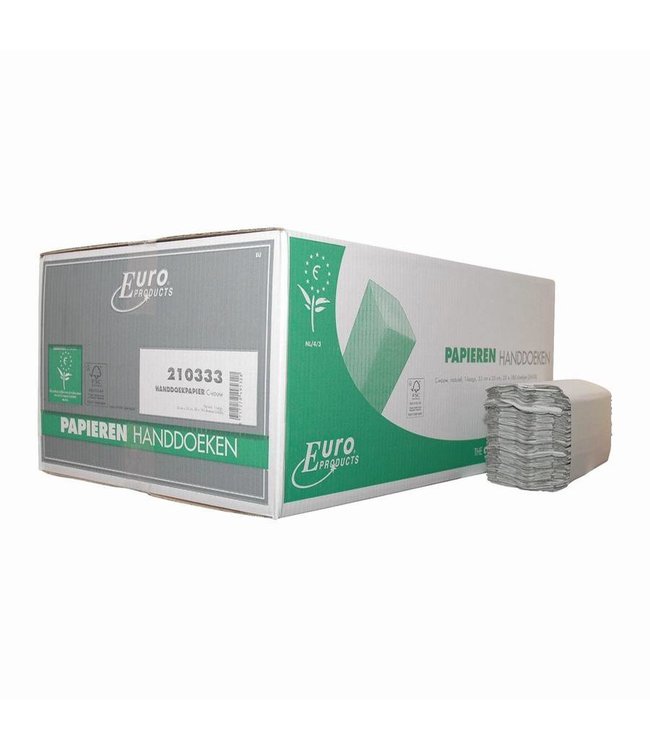 Euro Products C-vouw, 1 laags Vouwhanddoekjes Euro naturel