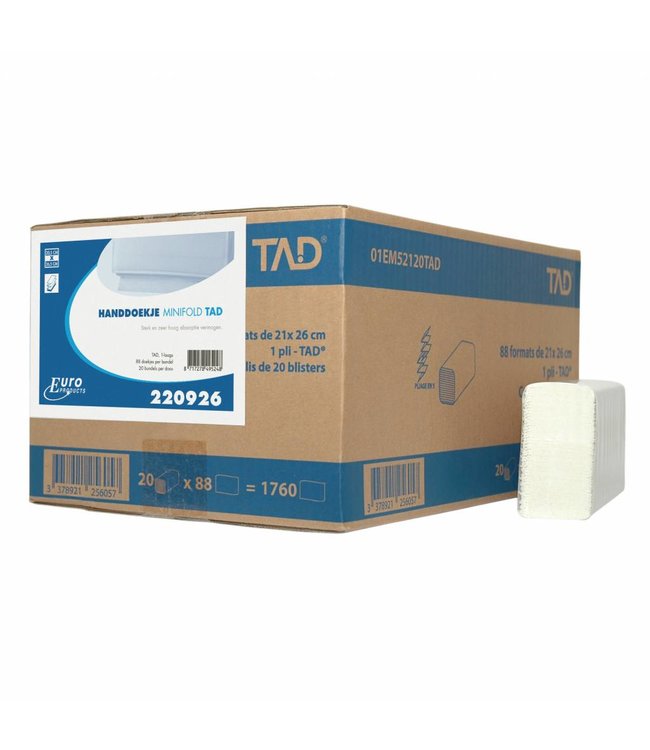 Euro Products 2 laags Vouwhanddoekjes Euro Minifold cellulose
