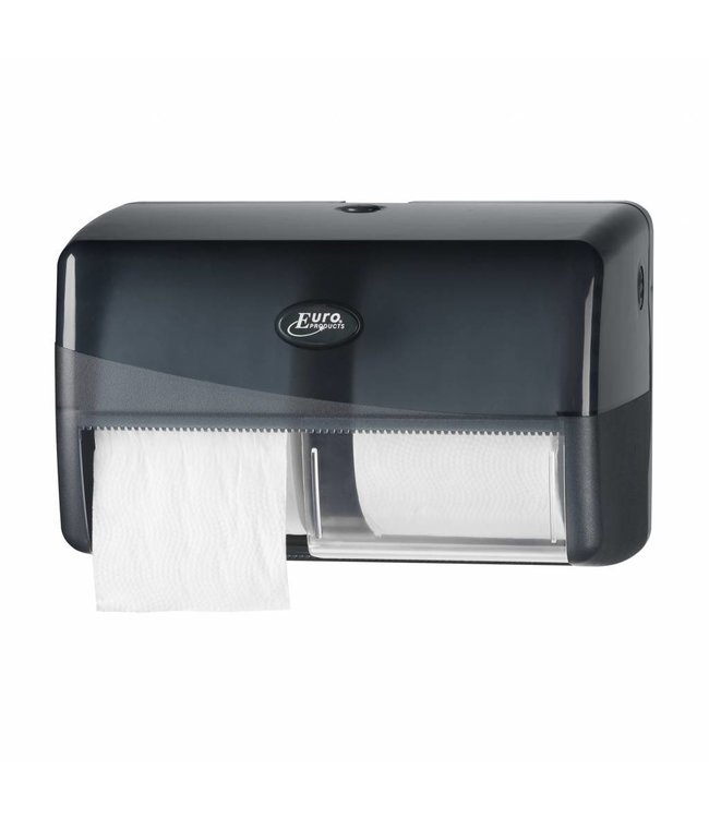 Euro Products Pearl Black Duo toiletrolhouder - Compact, traditioneel
