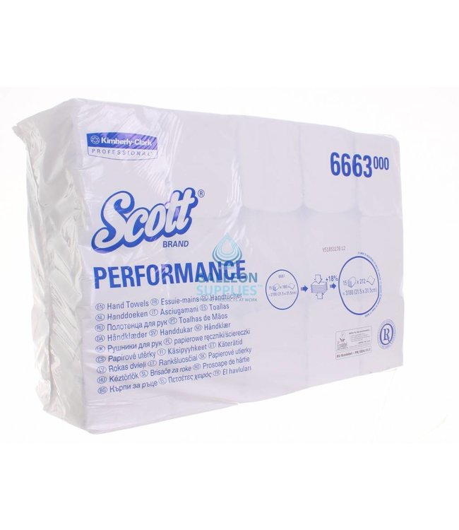 Kimberly Clark SCOTT® PERFORMANCE Handdoeken - Intergevouwen / Medium - Wit