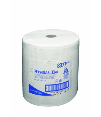 Kimberly Clark WYPALL* X80 Doeken - grote rol - Wit