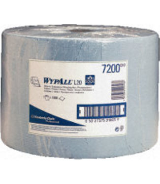 Kimberly Clark WYPALL* L20 Poetsdoeken - grote rol - Blauw