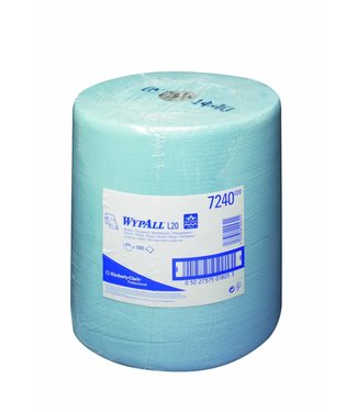 Kimberly Clark WYPALL* L20 Poetsdoeken - grote rol - Blauw