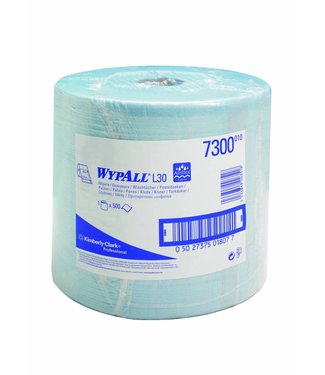 Kimberly Clark WYPALL* L30 Poetsdoeken - grote rol - Blauw