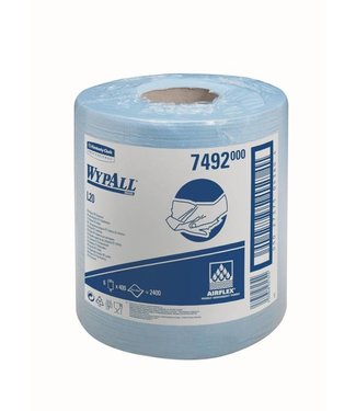 Kimberly Clark WYPALL* L20 Poetsdoeken - Centrefeed Rol - Blauw