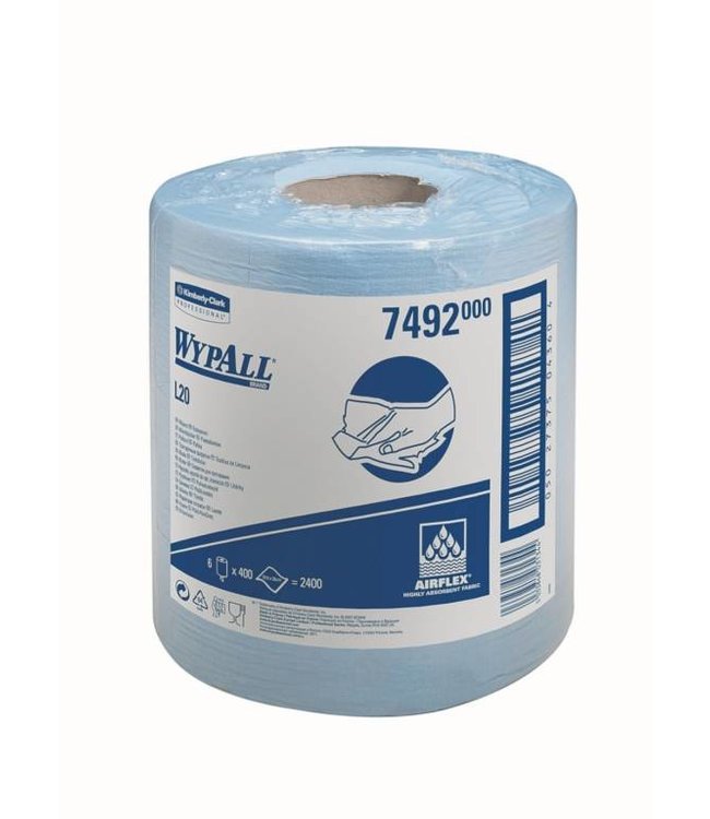 WYPALL* L20 Poetsdoeken - Centrefeed Rol - Blauw