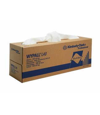 Kimberly Clark WYPALL* L40 Poetsdoeken - POP-UP Doos - Wit