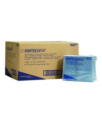 Kimberly Clark KIMTECH* Poetsdoeken - 1/4 Gevouwen - Blauw