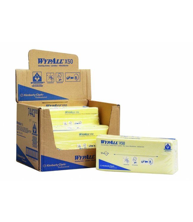 WYPALL* X50 Sopdoeken - Intergevouwen - Geel