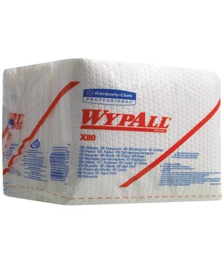Kimberly Clark WYPALL* X80 Doeken - 1/4 Gevouwen - Wit