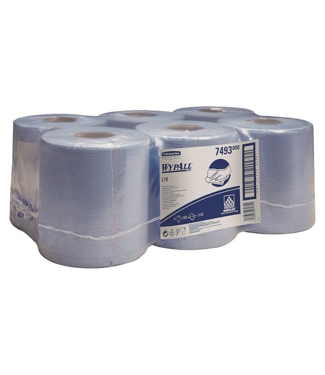 Kimberly Clark WYPALL* L10 Poetsdoeken - Centrefeed Rol - Blauw