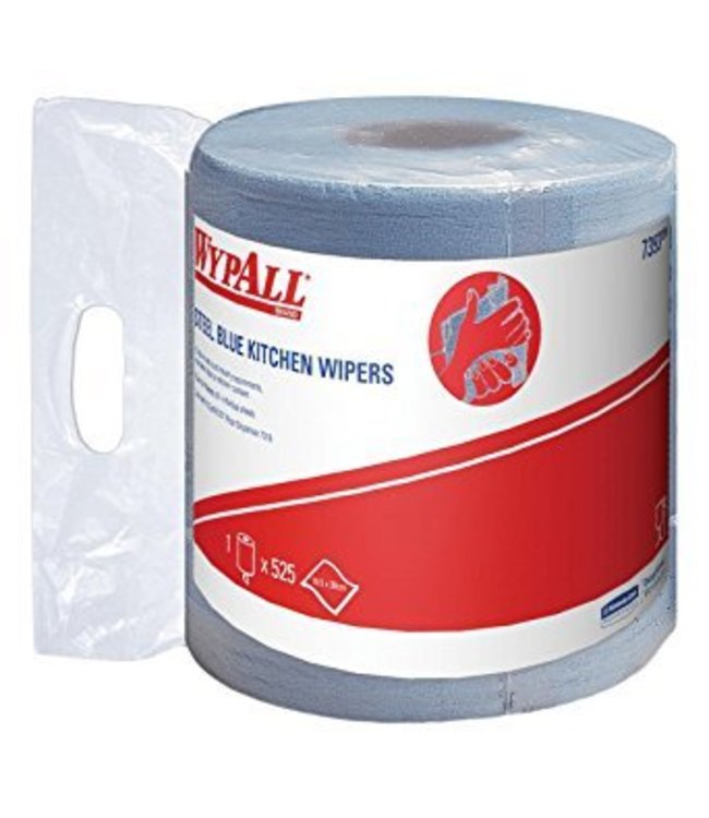 Kimberly Clark WYPALL* L10 Poetsdoeken - Centrefeed Rol - Blauw