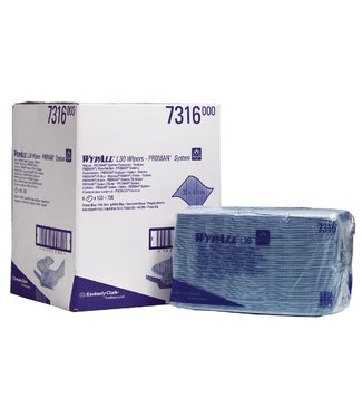 Kimberly Clark WYPALL* L30 Poetsdoeken - Intergevouwen - Blauw