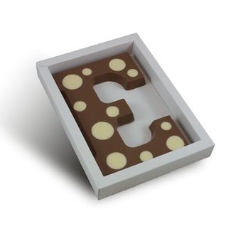 Chocolade letter met stippen 200 gr