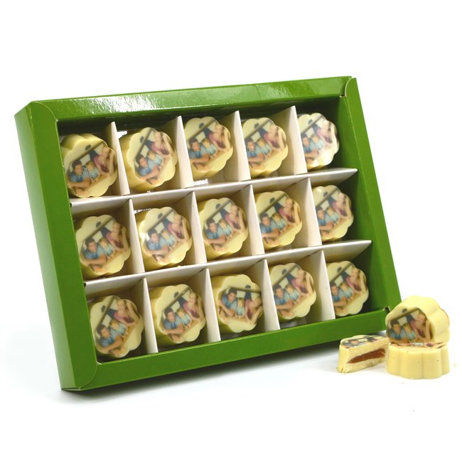 Bonbons (WIT) rond 15 stuks met foto