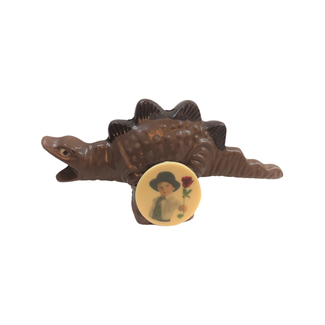 Chocolade dinosaurus 22 cm met foto of logo